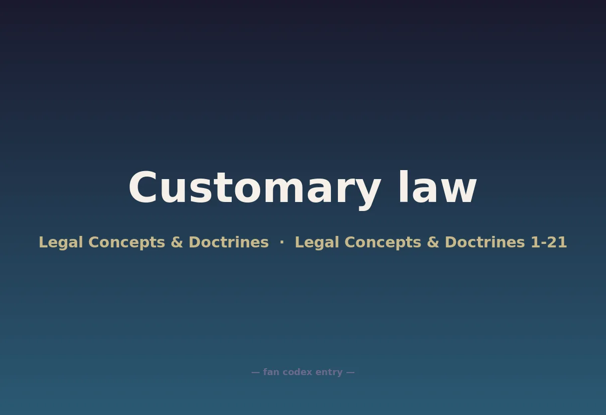 Customary law