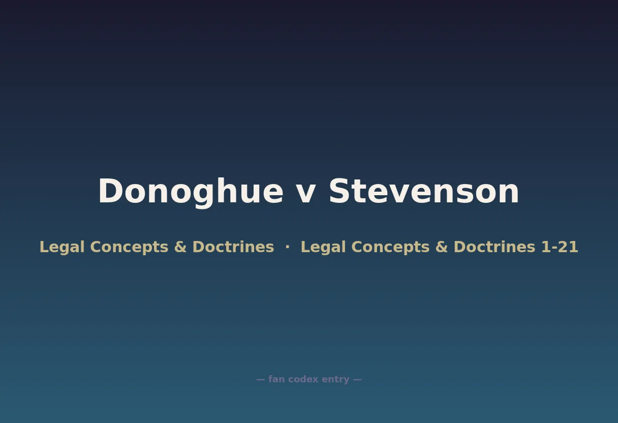Donoghue v Stevenson