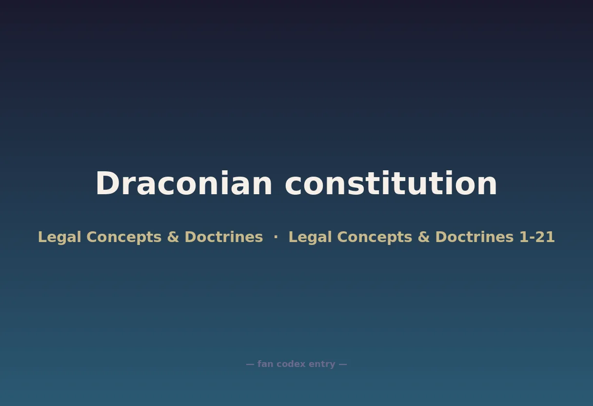 Draconian constitution