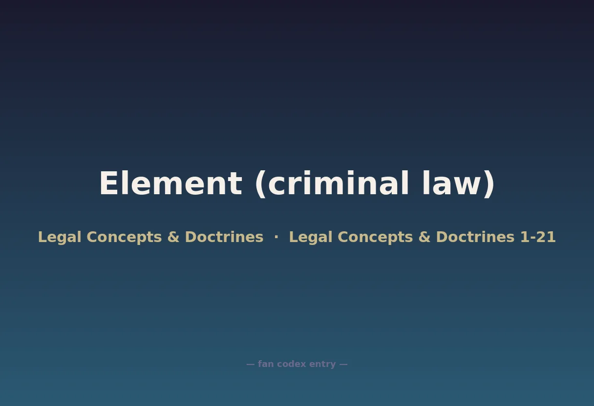 Element (criminal law)