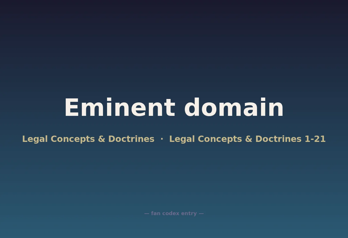 Eminent domain