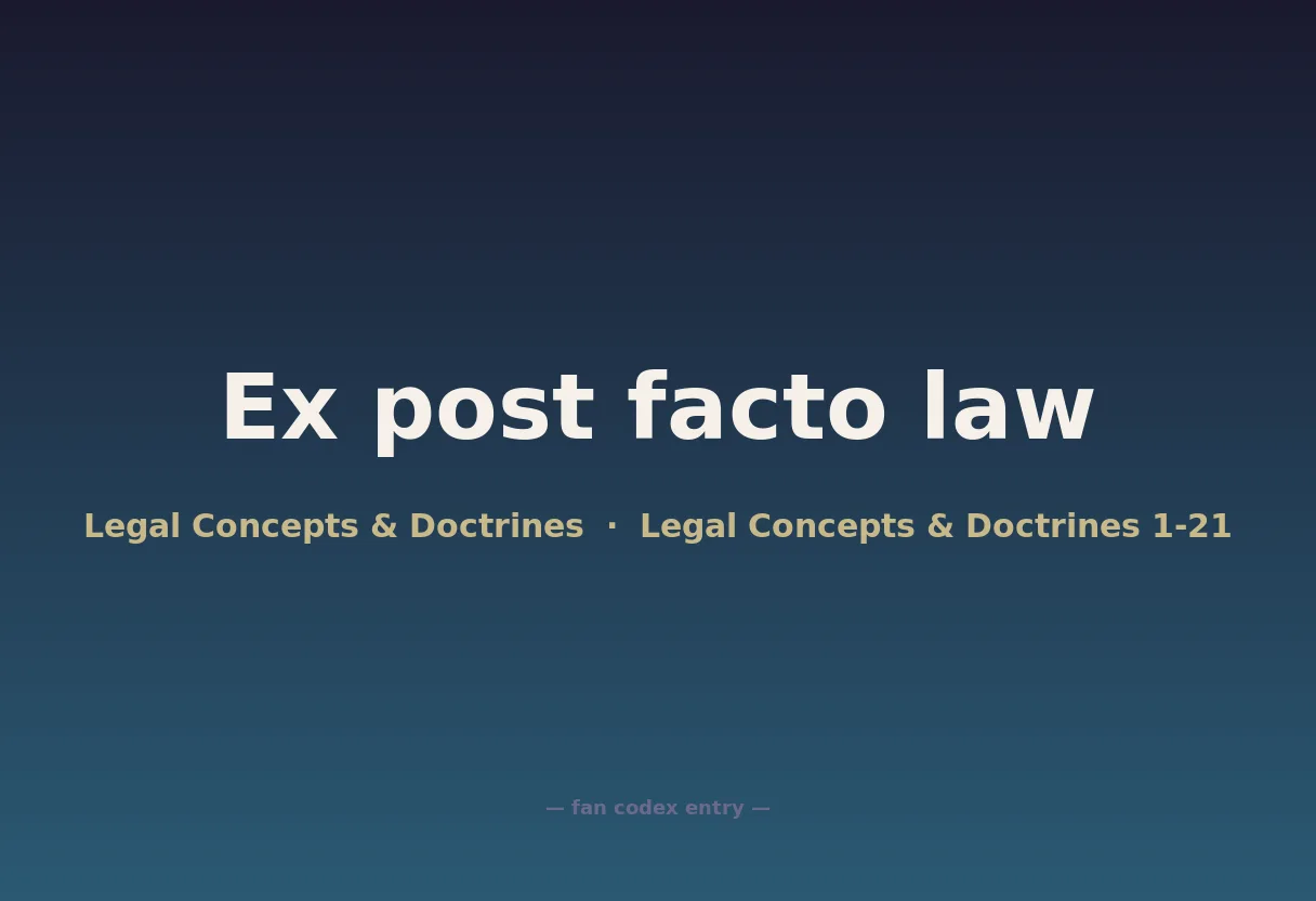 Ex post facto law