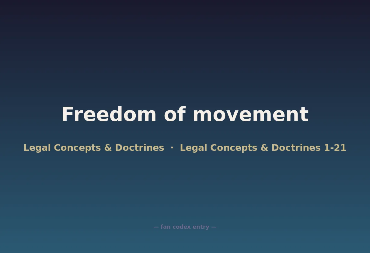 Freedom of movement